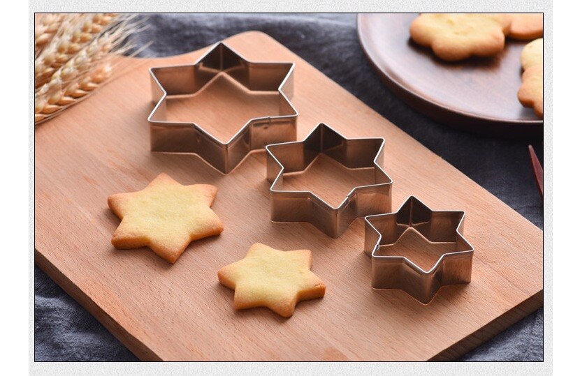 Moldes para galletas de acero inoxidable, utensilios de decoración de repostería, molde para hornear, plantillas de pastelería, 12 unidades