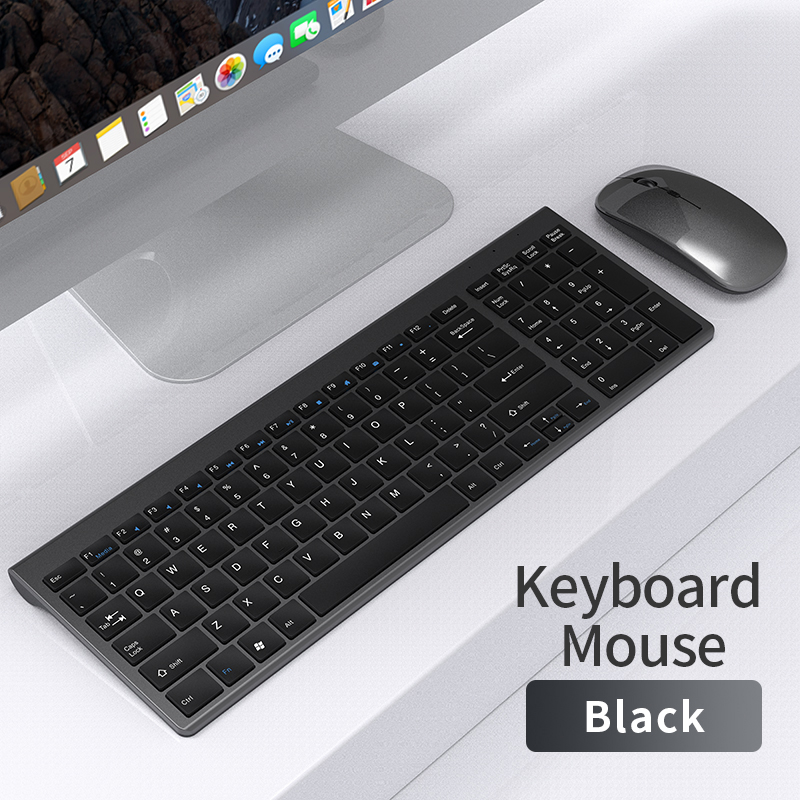 Bluetooth 5.0 & 2.4G Draadloos Toetsenbord en Muis Combo Mini Multimedia Toetsenbord Muis Set voor Laptop PC TV iPad Macbook Android: CAMEL