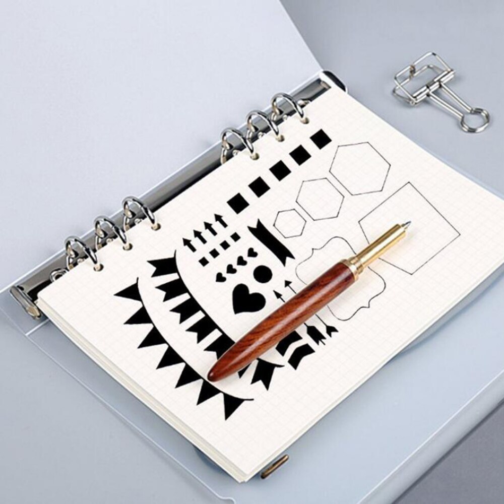 12/20Pcs Bullet Journal Stencil Plastic Planner DIY Drawing Template Diary Craft A6 Lazy Painting Template Ruler PET Template