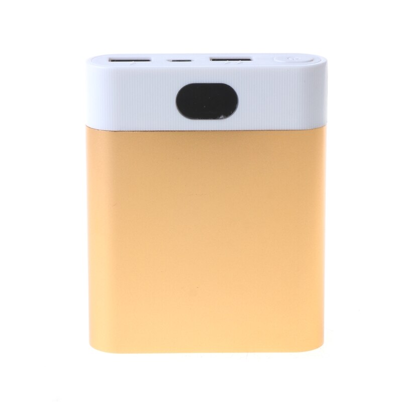 2 usb-portar 4x 18650 bärbar batterihållare för gör-det-själv lcd-display powerbank-väska  x6ha