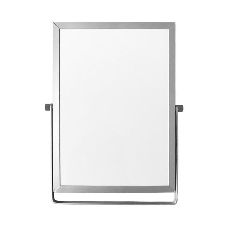 Magnetisk sletbart whiteboard desktop dobbeltsidet opslagstavle stativ mini staffeli til skolekontor: 18 24cm