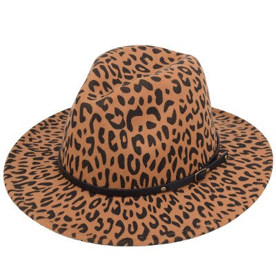 De Unisex duro fieltro Sombrero de Panamá Fedora Trilby sombreros gorras de mafioso de ala ancha: Caqui