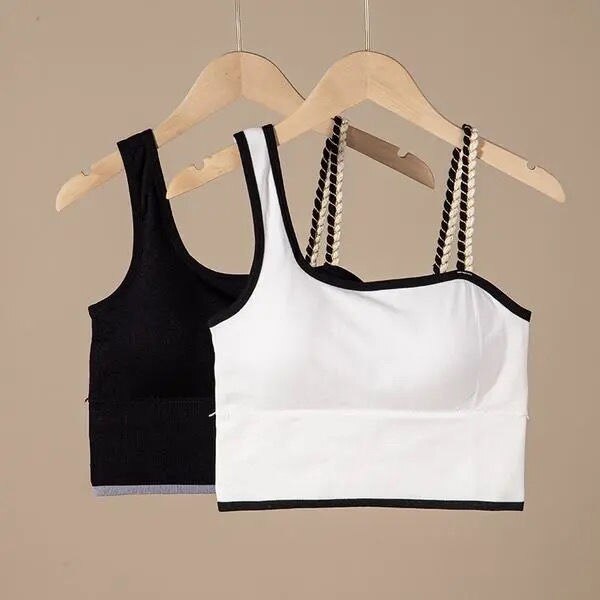 Irregular beautiful back tube top vest women&#39;s chest pad underwear one-piece bra wrapped chest without traces