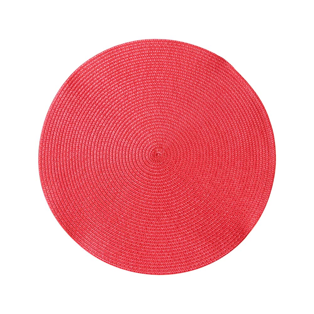Manteles Individuales redondos de tejido PP impermeables para mesa de comedor, tapete antideslizante para servilletas, discos, cuencos, posavasos para bebidas, decoración de cocina, 1 ud.: red
