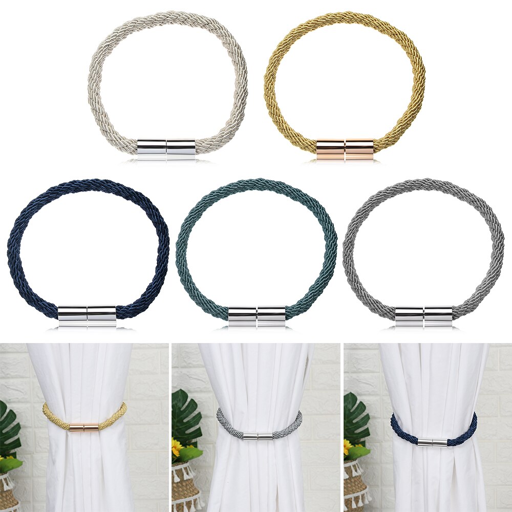 1pc magnetische gordijnbinders, haak, gesp, clip, gordijnbinder, polyester, decoratief accessoire voor thuis, gordijnhouder, riem