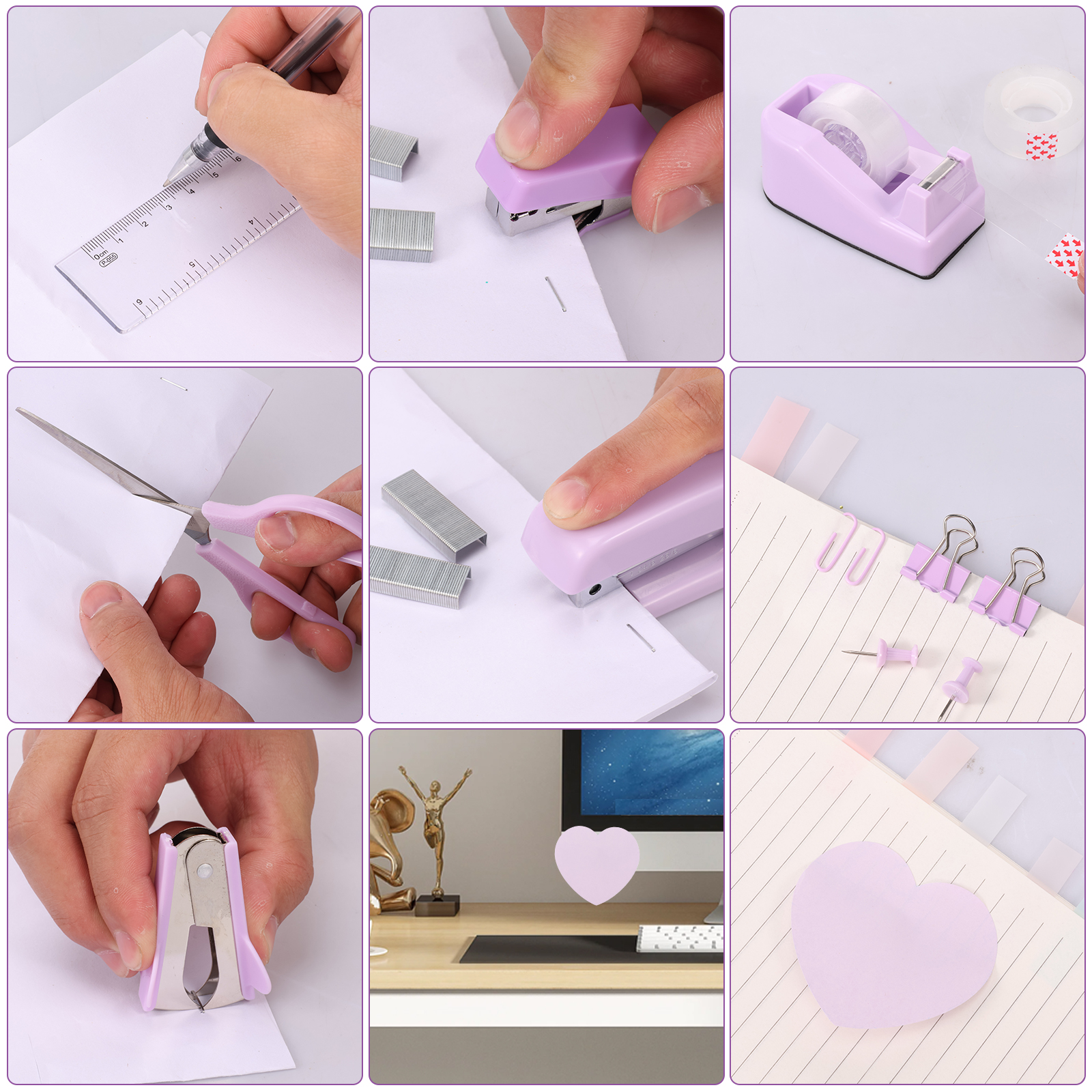 Bureau-organizers Accessoires Kantoorbenodigdheden met nietmachine, nietjesverwijderaar, clips, schaar, regel back-to-school studentenbenodigdheden