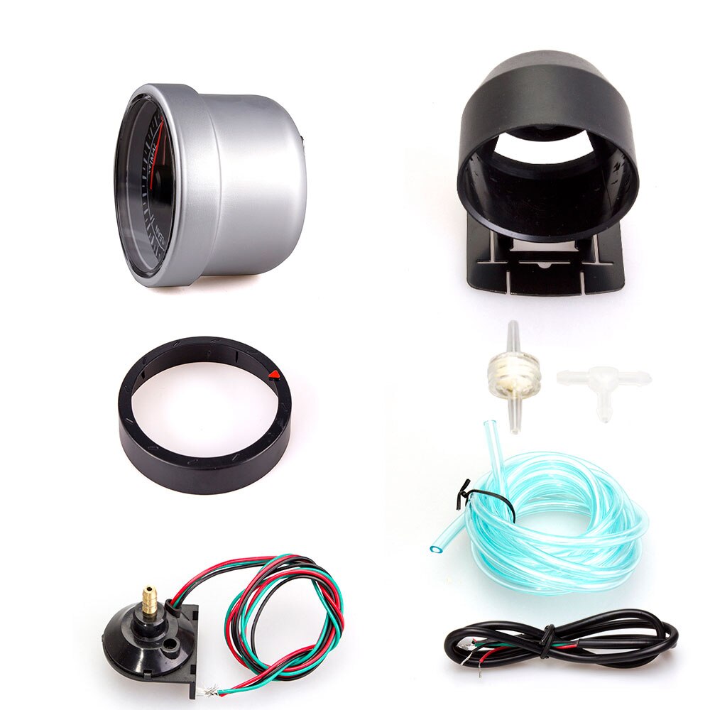 Universal 60mm 12 V-1 ~ 0 ~ 2 BAR Turbo Boost Gauge Meter/Turbo Boost Meter manometro turbo boost controller auto gauge auto kit