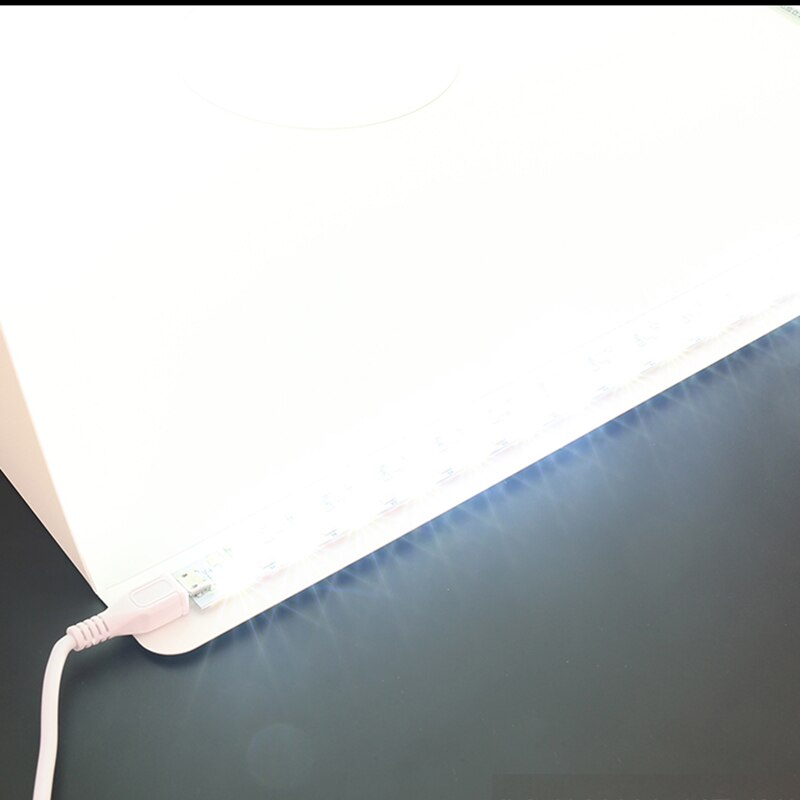 Baolyda Mini Studio Verlichting Kit 2 LED Buis Fotografie Licht box 40*40 Lightbox voor Foto 'S met 4 Achtergrond voor Foto Studio