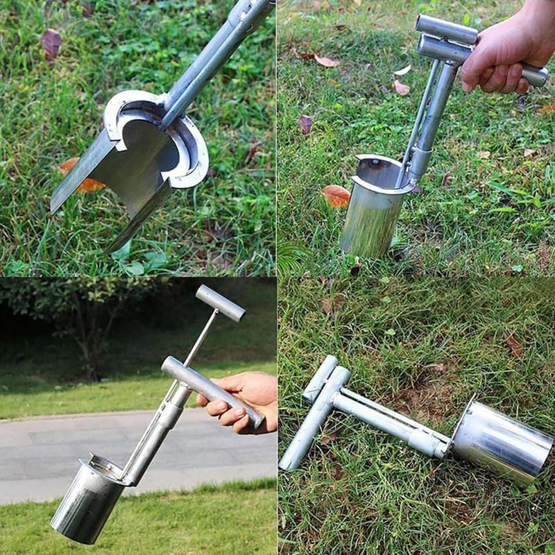 Transplantador de plántulas, trasplantador de jardines, herramienta multifuncional para plantar y trasplantar jardines para excavar, deshierbe