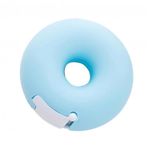 Cute Masking Tape Cutter Candy Color Pink Blue Heart Styling Washi Cutter Office Cute Clear Tapes Dispenser Washi Holders: Blue Donut