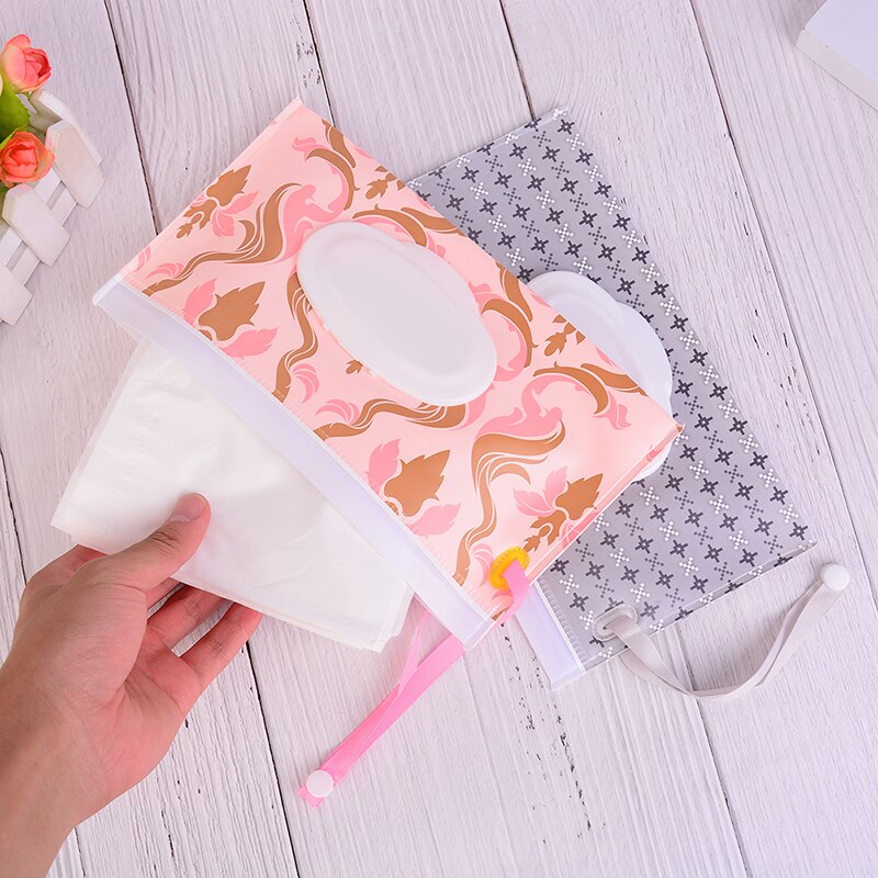 Genanvendelige vådservietter cover baby vådservietter taske til baby hudpleje rejse clutch og ren servietter beholder