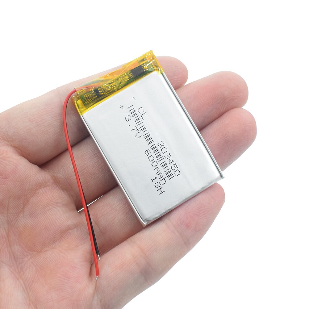 3.7V,600mAH 303450 303550 PLIB polymer lithium ion / Li-ion Rechargeable battery for dvr,GPS,mp3,mp4,E-book, LED light,speaker