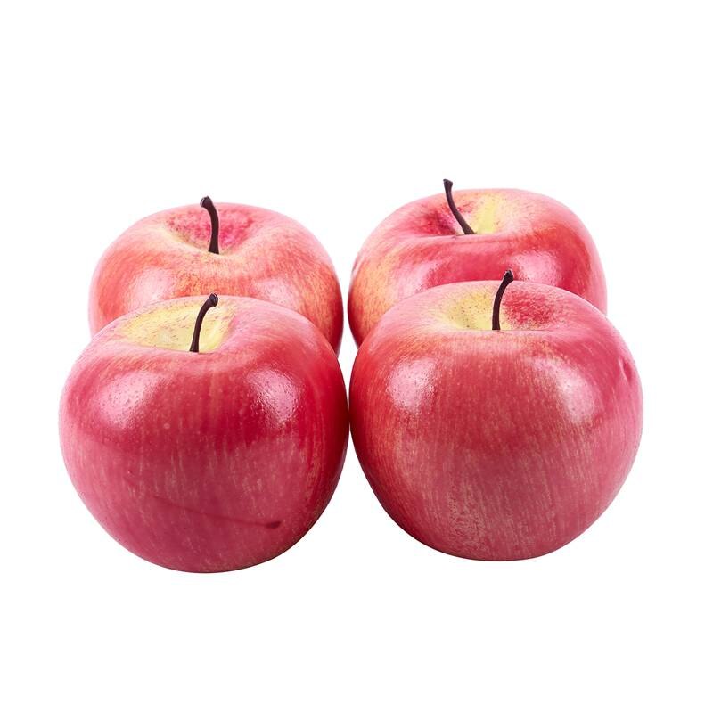 4 store kunstige røde æbler dekorative frugter af bedste kunstige