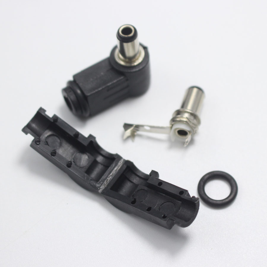 5.5x2.5mm Dc Plug 5.5*2.5mm l-vormige Mannelijke 90 Haakse Enkele Kop Jack Adapter Cord Connector