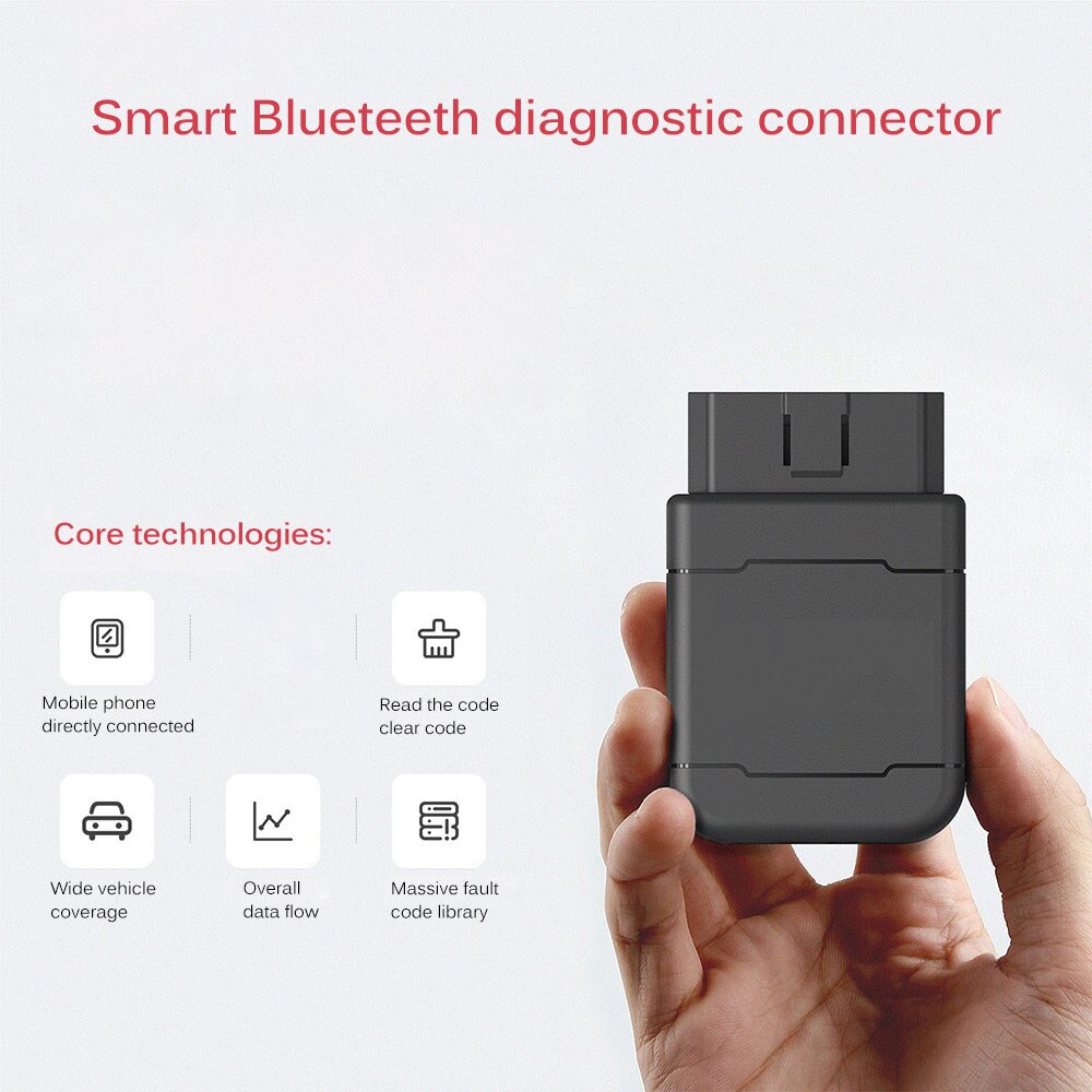 Portable Car Bluetooth Diagnostic Connector Automobile Detector Automobile Fault Diagnostic Instrument Automobile Detector