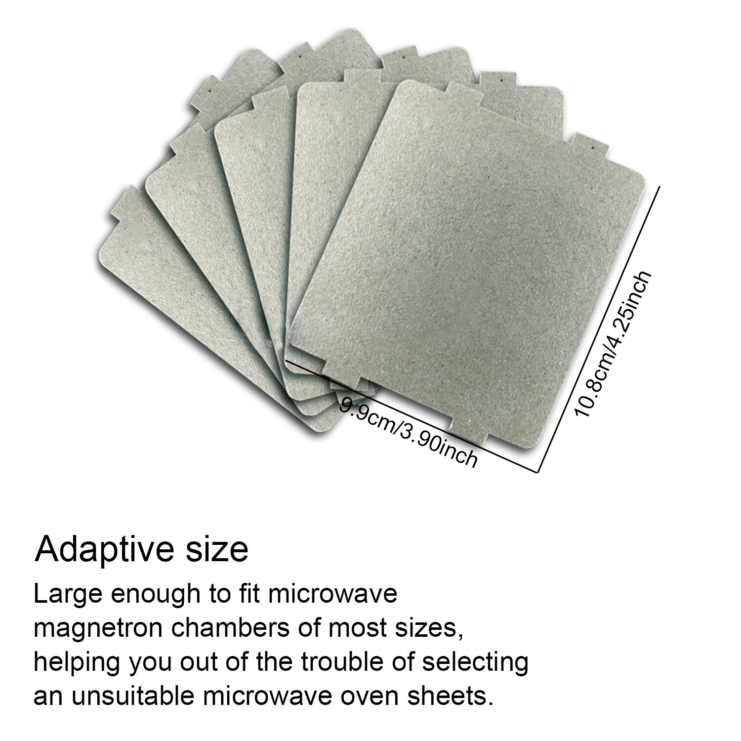 Behogar 5pcs Microwave Oven Mica Plate Sheet Paper Thick Repairing Part Accessories Replacement for Midea Home Use 9.9 x 10.8cm