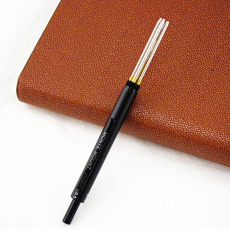 1pcs 4-in-1 Multicolor pen - student Metal Cased - Black , Blue , Red Ballpoint pen and 0.5mm pencil