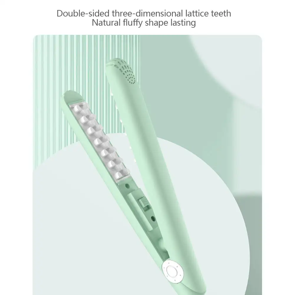 Plancha rizadora de pelo esponjosa, rizador portátil inteligente de temperatura constante, herramienta eléctrica de estilo de cabello de larga duración