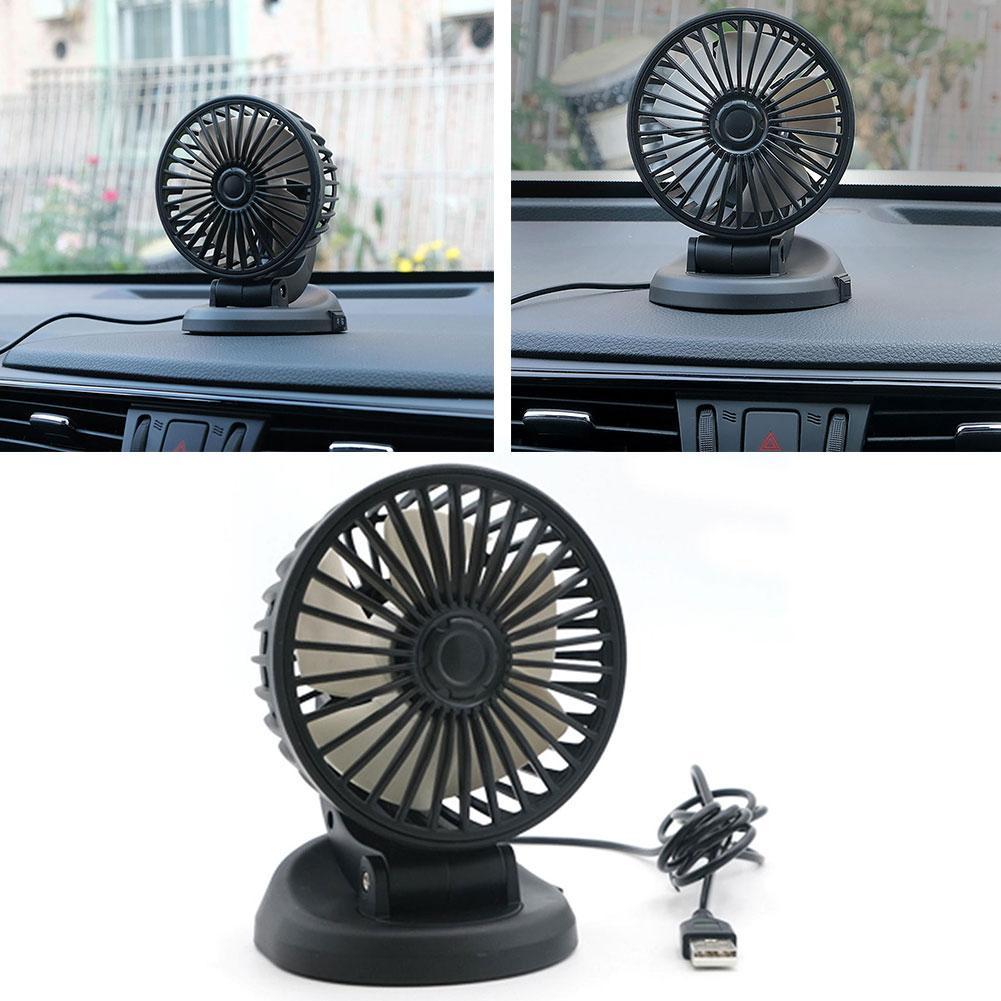 Two Speed Control Cooler Car Electric Fan 12V 24V Auto Air Cooling 360 Degree Adjustable Car Air Conditioner Wind-enhanced Fans