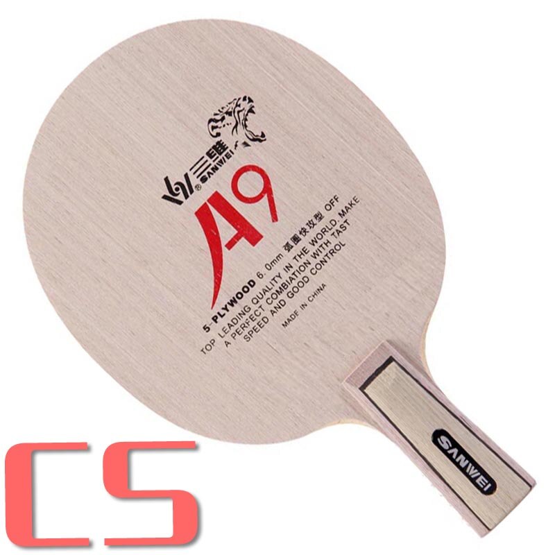 Sanwei A9 Wrede A-9 Een 9 OFF Tafeltennis Blade voor Ping Pong Racket Paddle Bat Tafeltennis Ballen Racquet sport: CS  short handle