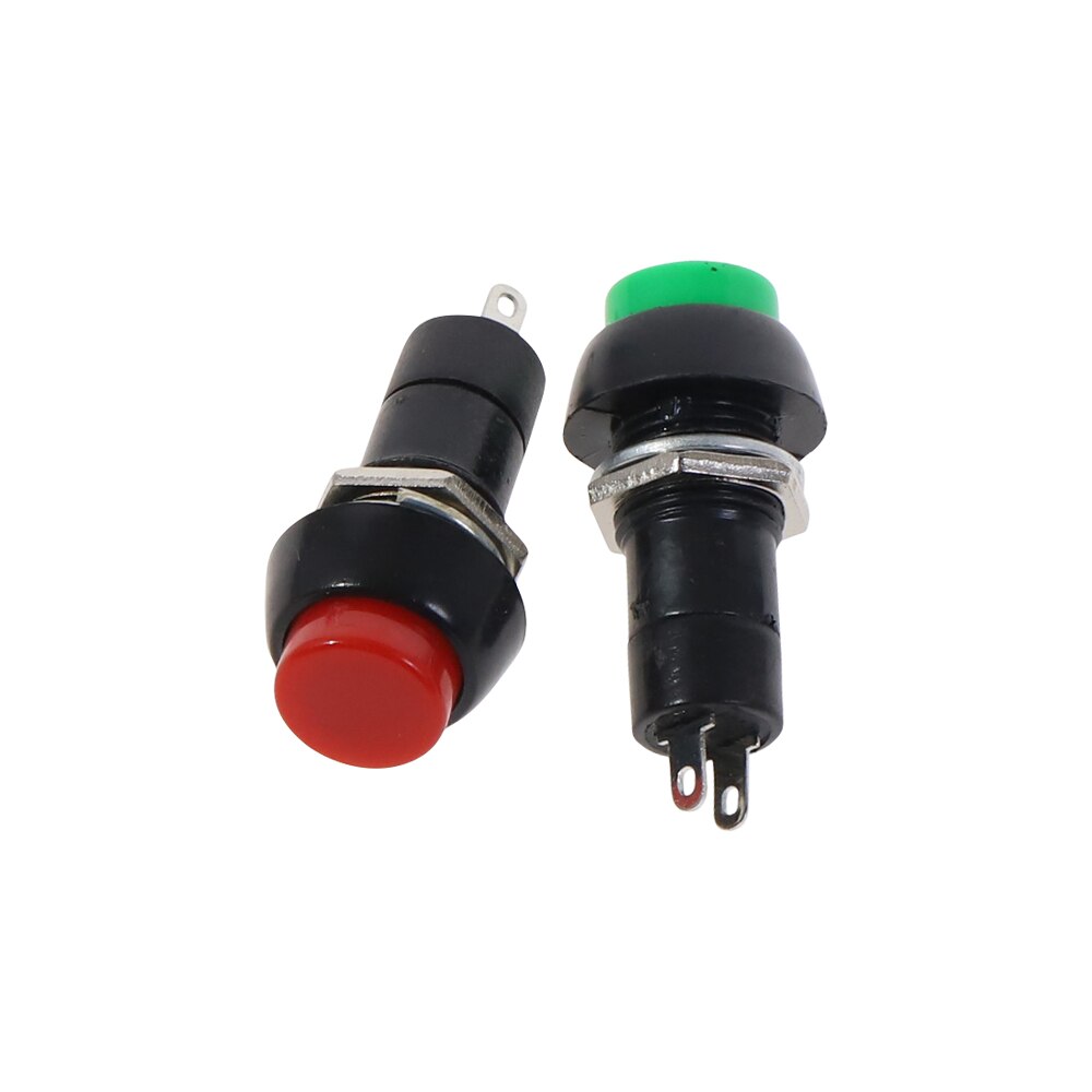 Interrupteur à bouton-poussoir autobloquant en plastique, 12mm, bouton-poussoir, 3a, 250V AC, 2 broches, PBS-11A PBS-11B