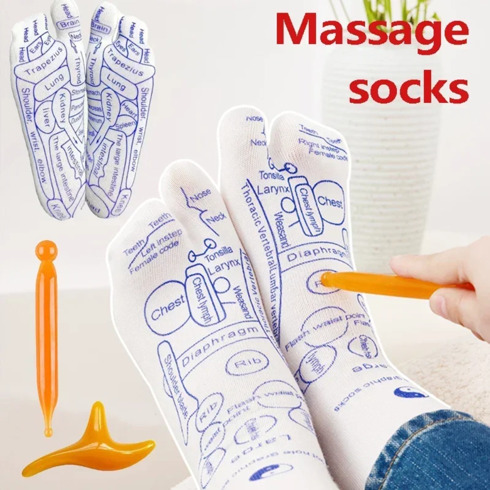 Massage Moe Verlichten Voeten Sokken Acupressuur Voet Massager Reflexologie Sokken Voet Punt Tool Fysiotherapie Sok Voetverzorging Gereedschap