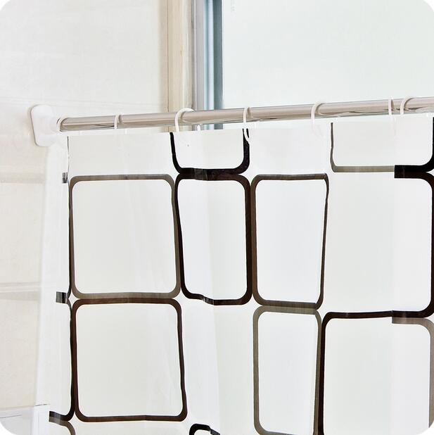 Bathroom Shower Curtain Rod Retractable Straight Poles Stainless Steel Simple Closet Rod