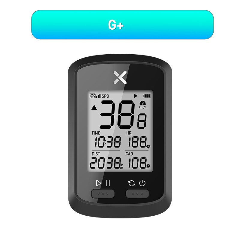 Xoss g+ gps sykkelcomputer trådløs sykkelspeedometer landeveissykkel mountainbike vanntett bluetooth ant+ kadenshastighet sykkelcomputer: Hvit