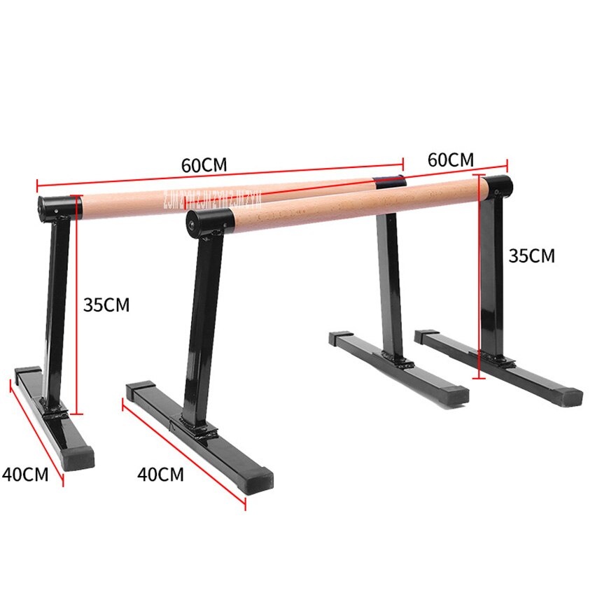 Indoor Fitness I-Shaped Push-Up Support Wood Grip Push-Up Stand Frame Outdoor Antiskid Multifunctional Handstand Parallel Rod