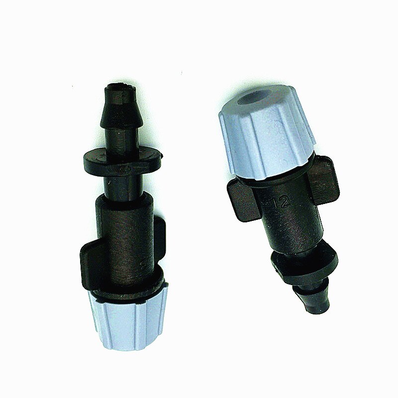 100 Stck Grau Düse Beschlagen Sprinkler Mikro 1/4 "mit Widerhaken Garten Rasen Bewässerung Einzigen Widerhaken Mit 4/7mm schlauch