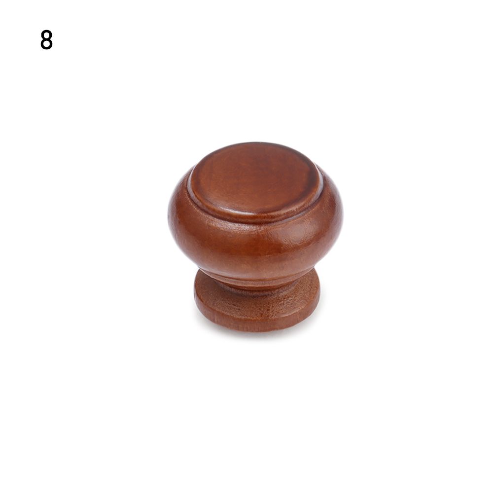 1Pc Natural Wood Kitchen Cabinet Drawer Knobs Cupboard Dresser Furniture Handle Hardware with Screw Wardrobe Pulls Handle: 8