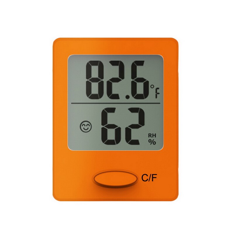 Digital Thermometer Hygrometer Indoor Outdoor Temperature Humidity Meter C/F LCD Display Sensor Probe Weather Station: orange