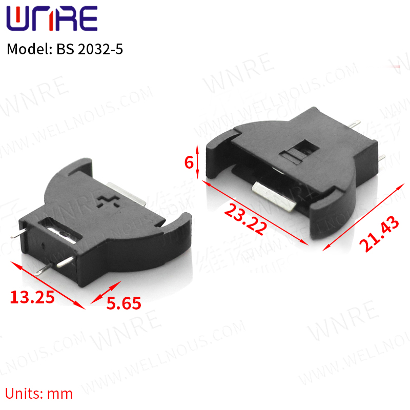 BS Battery Holder Series Coin Cell Battery Holder Black/White/Coffee Battery Storage Socket: Gold / 10-19Pcs