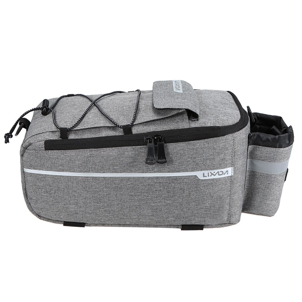 Lixada Geïsoleerde Kofferbak Koeltas Fiets Bagagedrager Opslag Bagage Tas Reflecterende Mtb Fietstas Schoudertas: Type A Grey