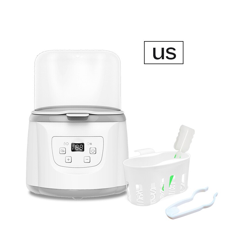 Flessenwarmer Fles Sterilisator Dubbele Flessenwarmer Voor Moedermelk Nauwkeurige Temperatuurregeling Warmer Verwarming Voedsel: White US