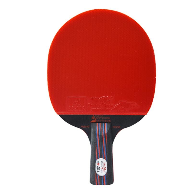 Double Fish Carbon Fiber Table Tennis Racket Pimples-in Racket Rubber Raquete De Ping Pong rackets with bag: short handle