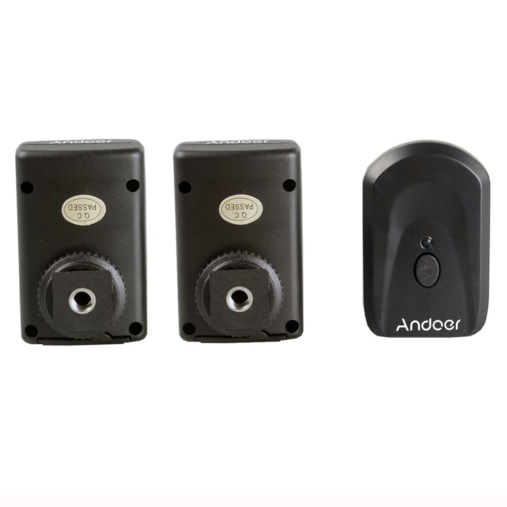 Andoer PT-04GY 4 Channels Wireless Remote Flash Trigger for Canon Nikon Pentax Olympus with Universal 1 Transmitter&amp;2 Receivers