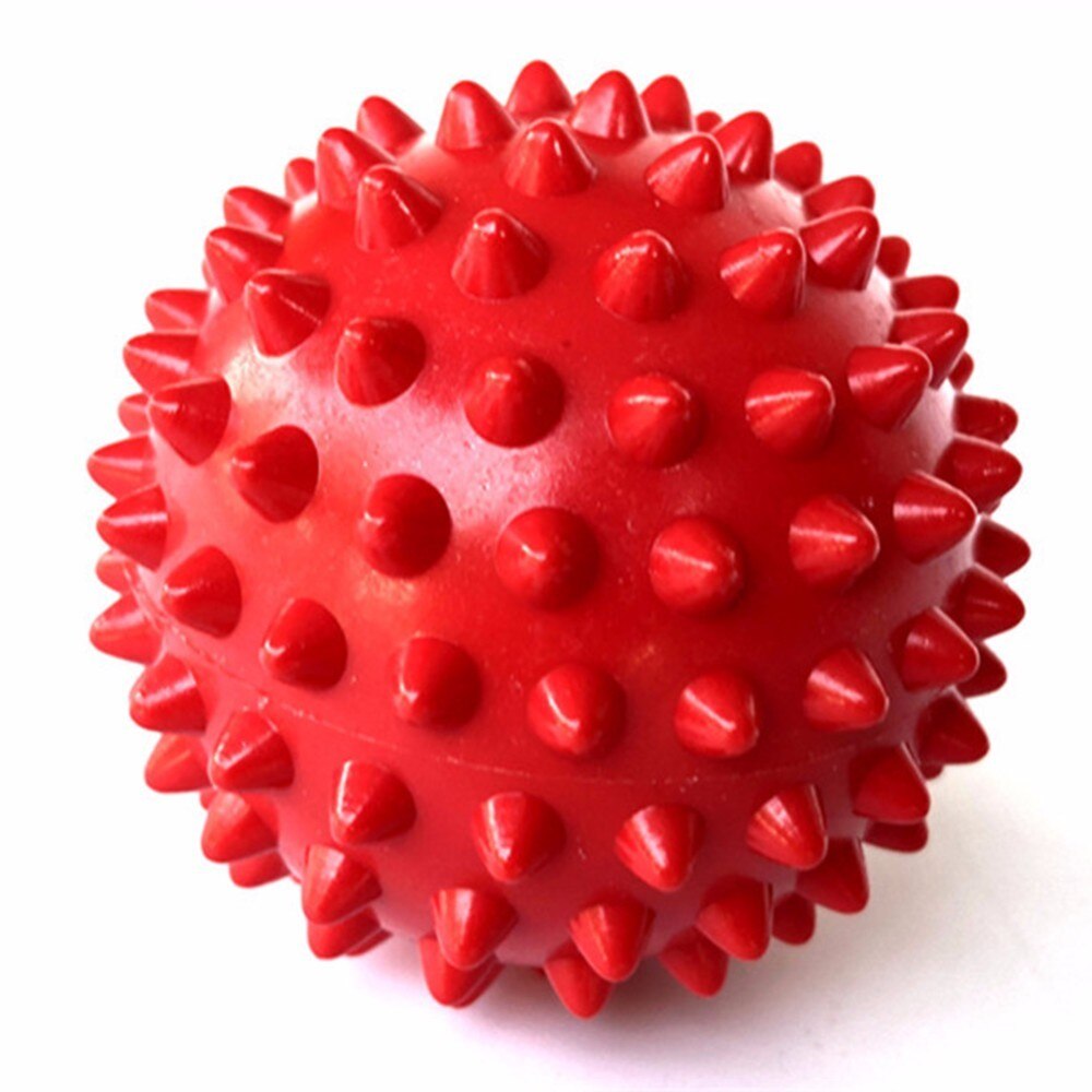 6.5cm Crossfit Spiky Massage Ball Trigger Point Sport Fitness Hand Foot Pain Relief Roller: Red
