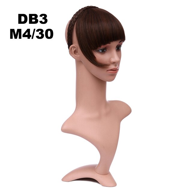 Girlshow front syntetiskt hår bang kort lugg med flätor pannband hår trubbig bang  db3 6 &quot; , 16 färger tillgängliga 50g, 1pc: Db3 färg  m4-30