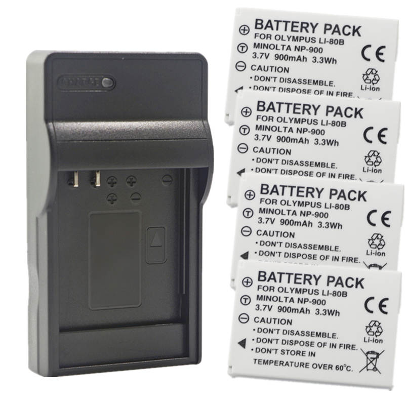 Li-80B Batterij Of Oplader Voor Olympus T-100 T-110 X-36 X-960 Konica Minolta NP-900 Dimage E40 E50: Overigen