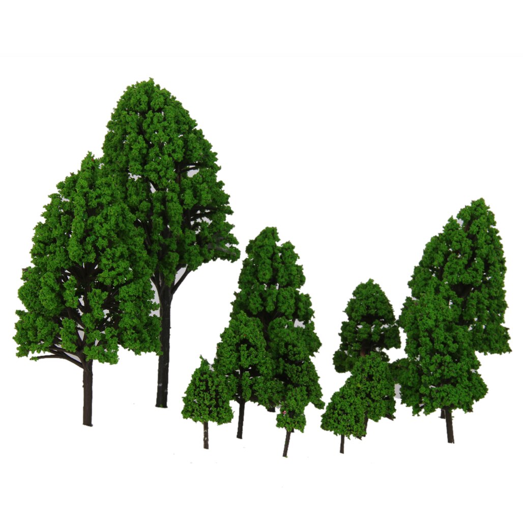 12 Mixed Model Poplar Trees Train Park Railway Scenery Layout O Scale 3-16cm