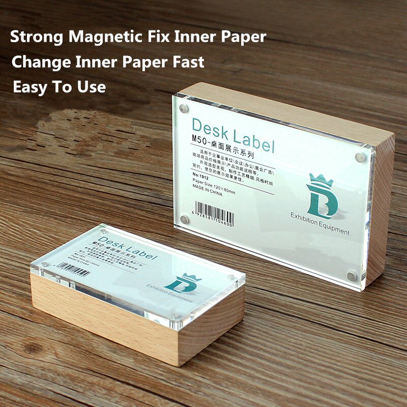 90*55mm akryl bordplater meny display stativ meny papirholder counter prisetikett display stativ