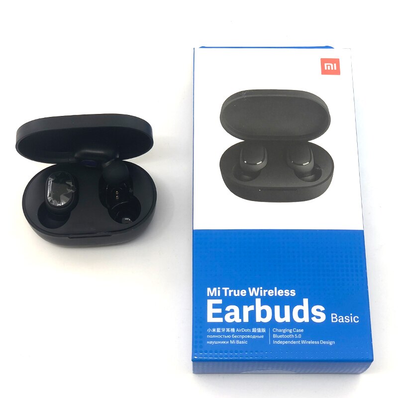 Xiaomi-auriculares Redmi Airdots TWS con Bluetooth 5,0, auriculares inalámbricos estéreo de graves con micrófono, auriculares manos libres con Control IA