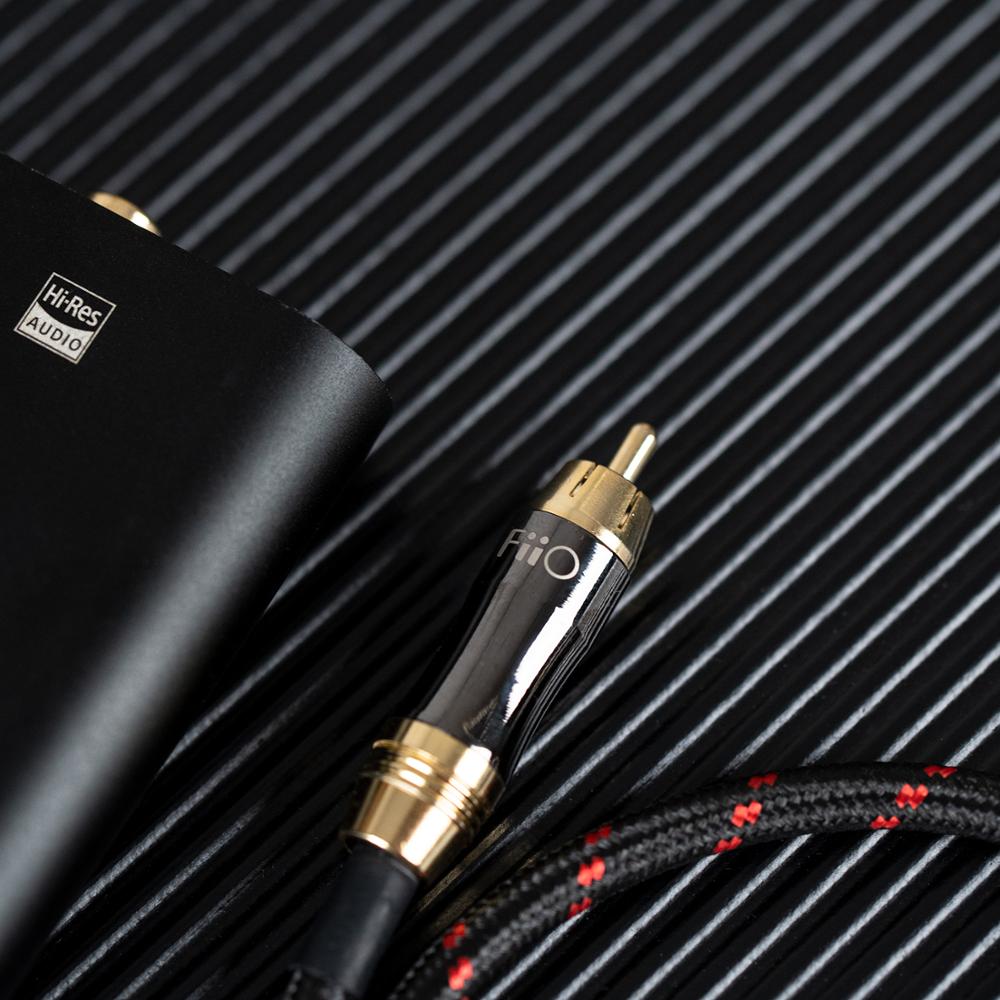 Fiio LR-RCA1 RCA Gold-plated Digital Coaxial Audio Cable for BTA30 K5 PRO LR RCA1 with 50cm Metal RCA Plug