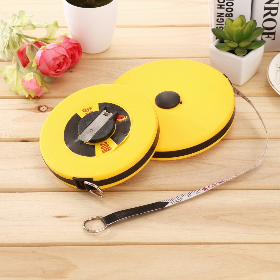 10/15/20/30m Hand Disc Flexible Ruler Measuring Tool Fiber Measuring Tape Hand Tools for Engineering Measuring