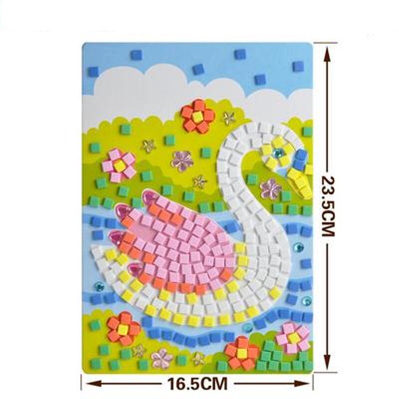 Children Toys Puzzle DIY Foam Mosaic Stickers Art Cartoon Crystal Sticker Educational Toys For Kids Christmas Toy