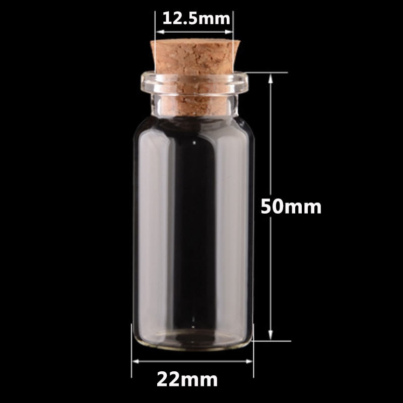 10 24*12mm kleine glasflaschen weckglas nachricht flasche günstige Kork flasche DIY kleine glas flasche Mini Container