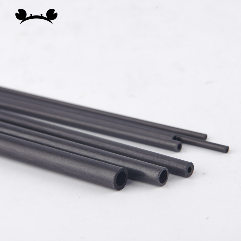 5 uds 2mm/3mm/4mm/5mm/6mm tubo hueco de fibra de carbono varilla de carbono para cometa RC avión aeromodelismo Material helicóptero tubo 200/400mm