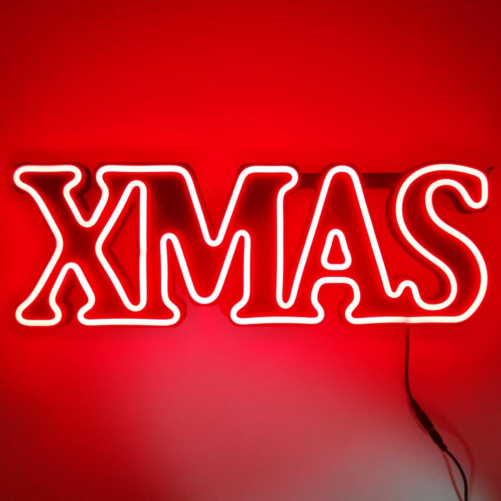 Deco 10x5 inches Red LED Neon Open Sign XMAS Ultra Bright LED Neon Lights Store Shop Windows Sign Advertising Lights Indoor lamp