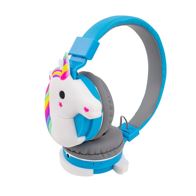Mignon licorne Bluetooth 5.0 casque sans fil avec Microphone Mobiel téléphone casque filles musique HelmetWith micro pour enfants